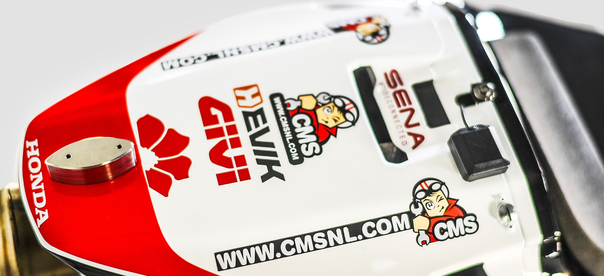 CMS and LCR Honda MotoGP branding display