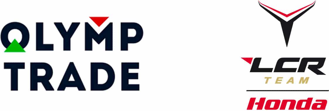 Olymp Trade logo on MotoGP racing suit
